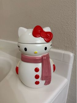 Hello Kitty Snowman Ceramic Cookie Holder
