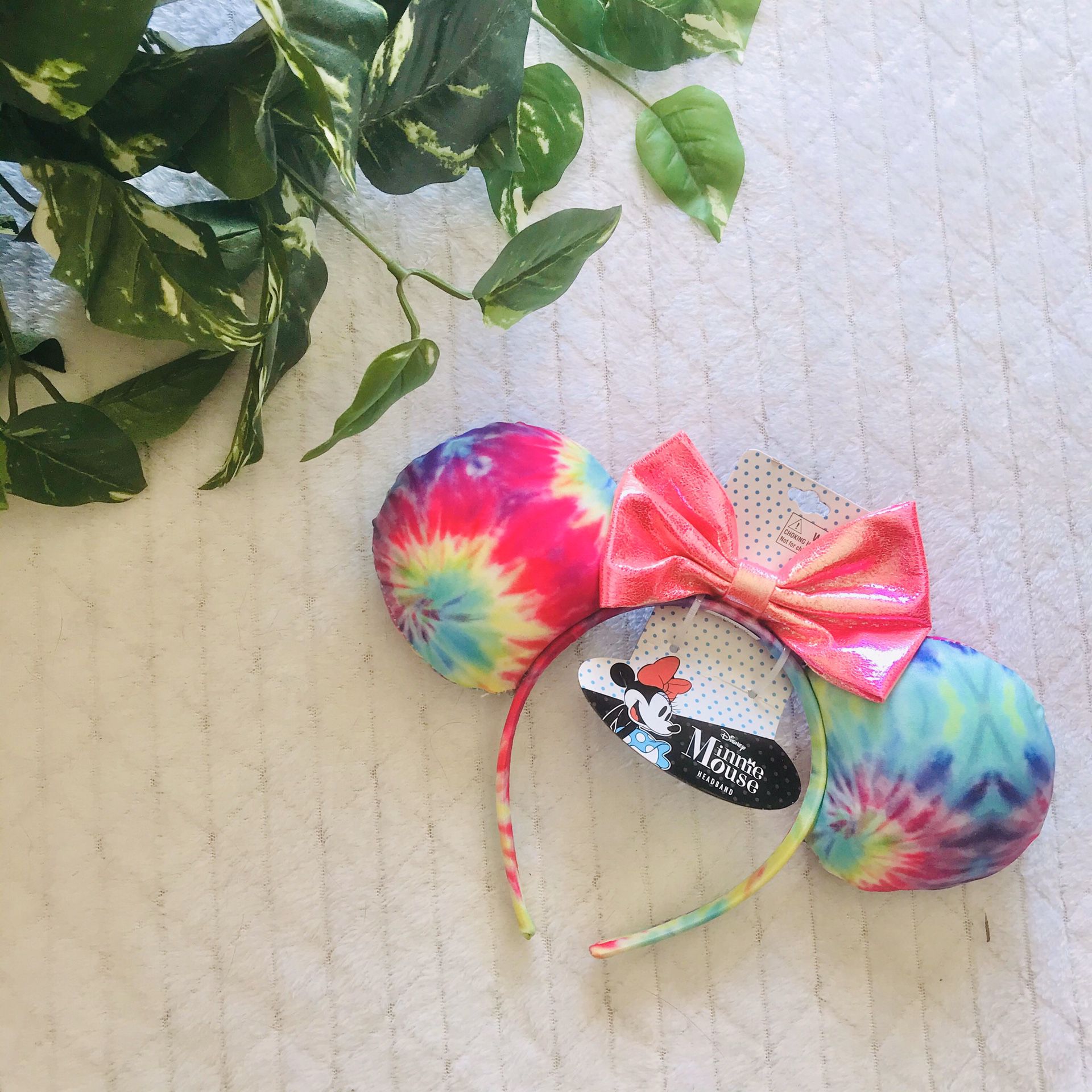 NWT Disney minnie mouse ears headband tie dye new