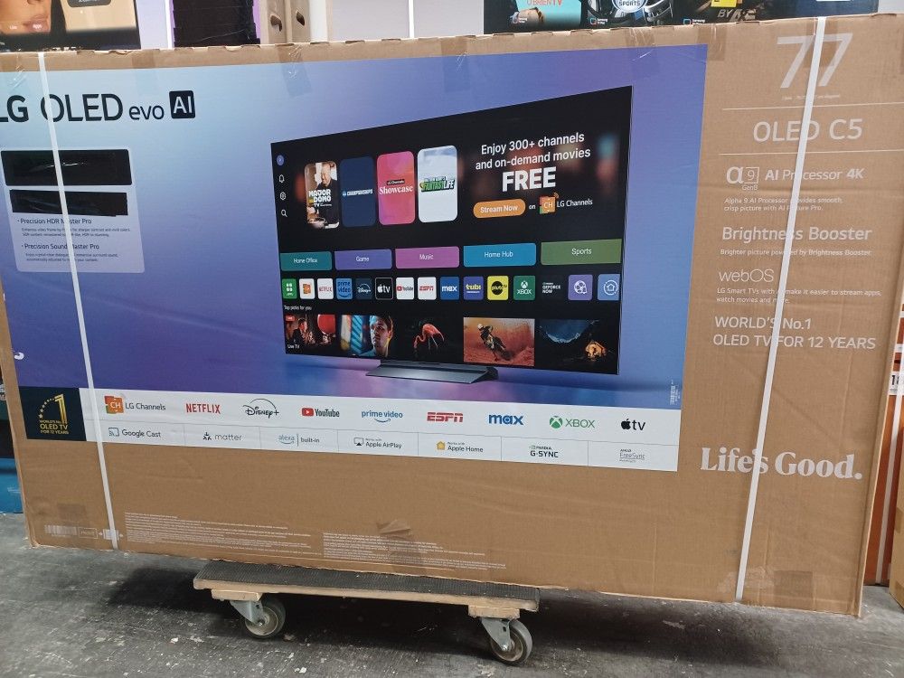 77" Screen Oled C5 By LG ThinQ Evo. 1 YEAR WARRANTY. We Offer FINANCING