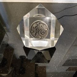 GE Lucite paperweight