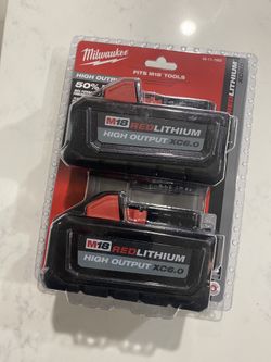Milwaukee M18 6.0 High Output Batteries (2)