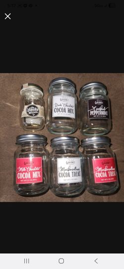 Set of 6 Empty Mini Glass Jars with Lids