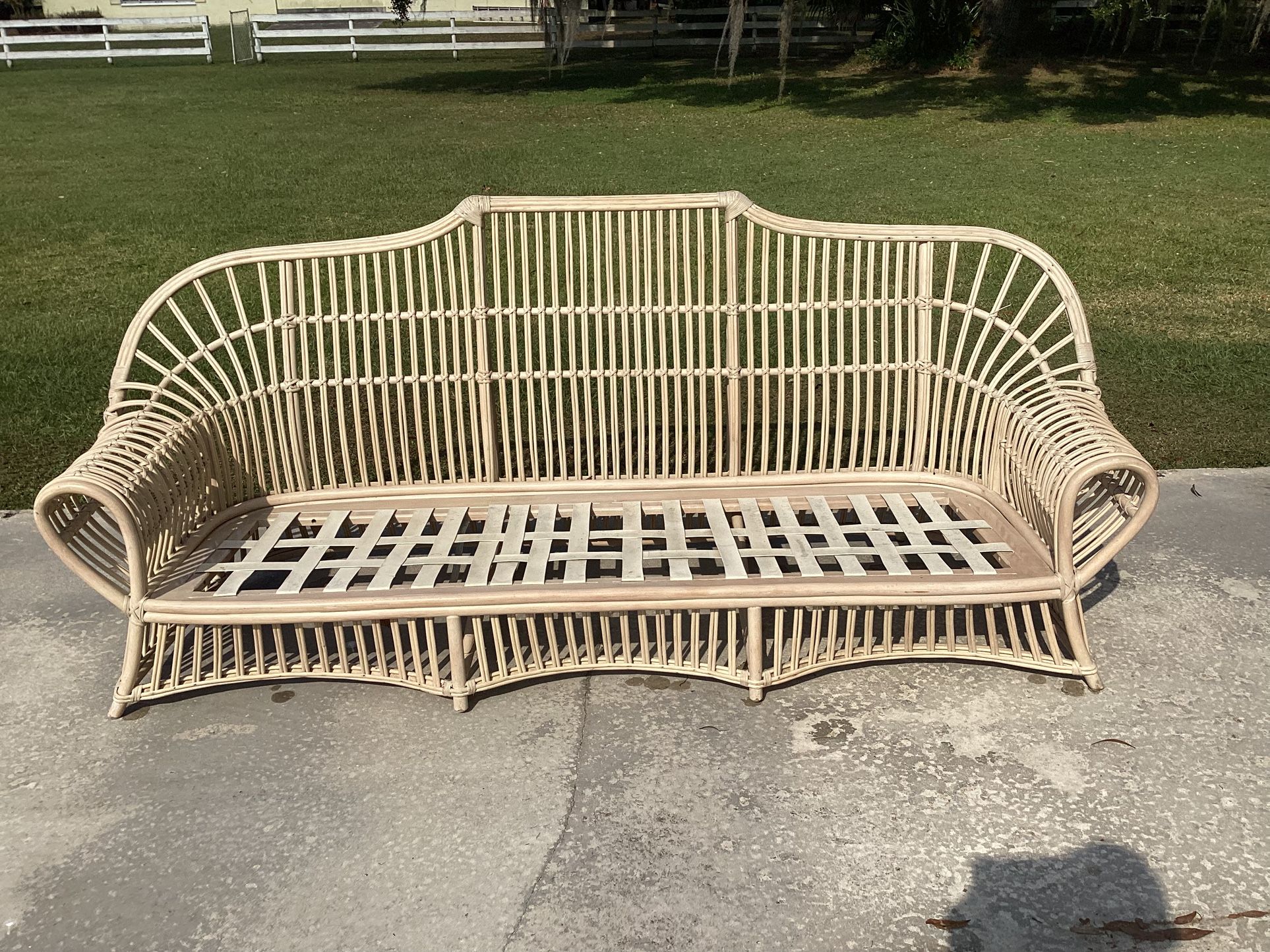 Rattan Couch Needs Cushions