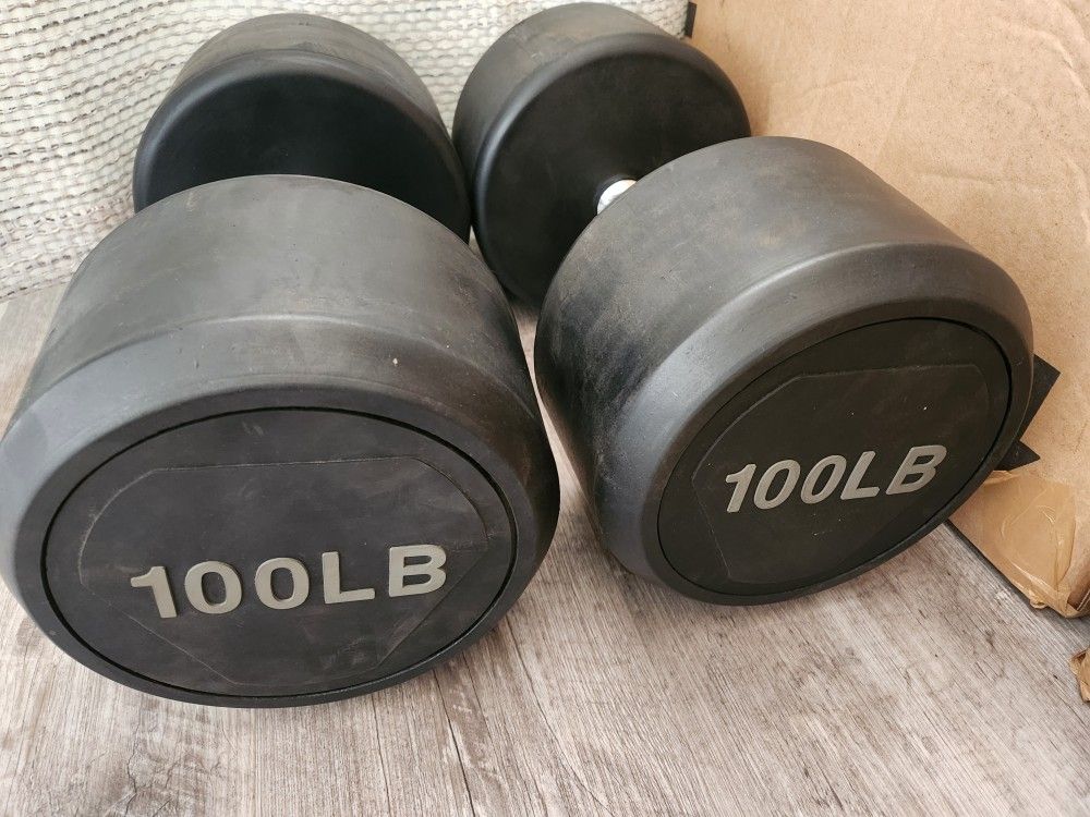 100lb Dumbbells Gym Weights $180 Pair