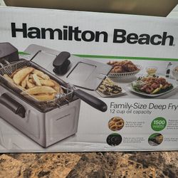 Brand New Hamilton Beach Family Size Deep Fryer 