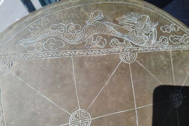 Bronze Disk Asian Dragon