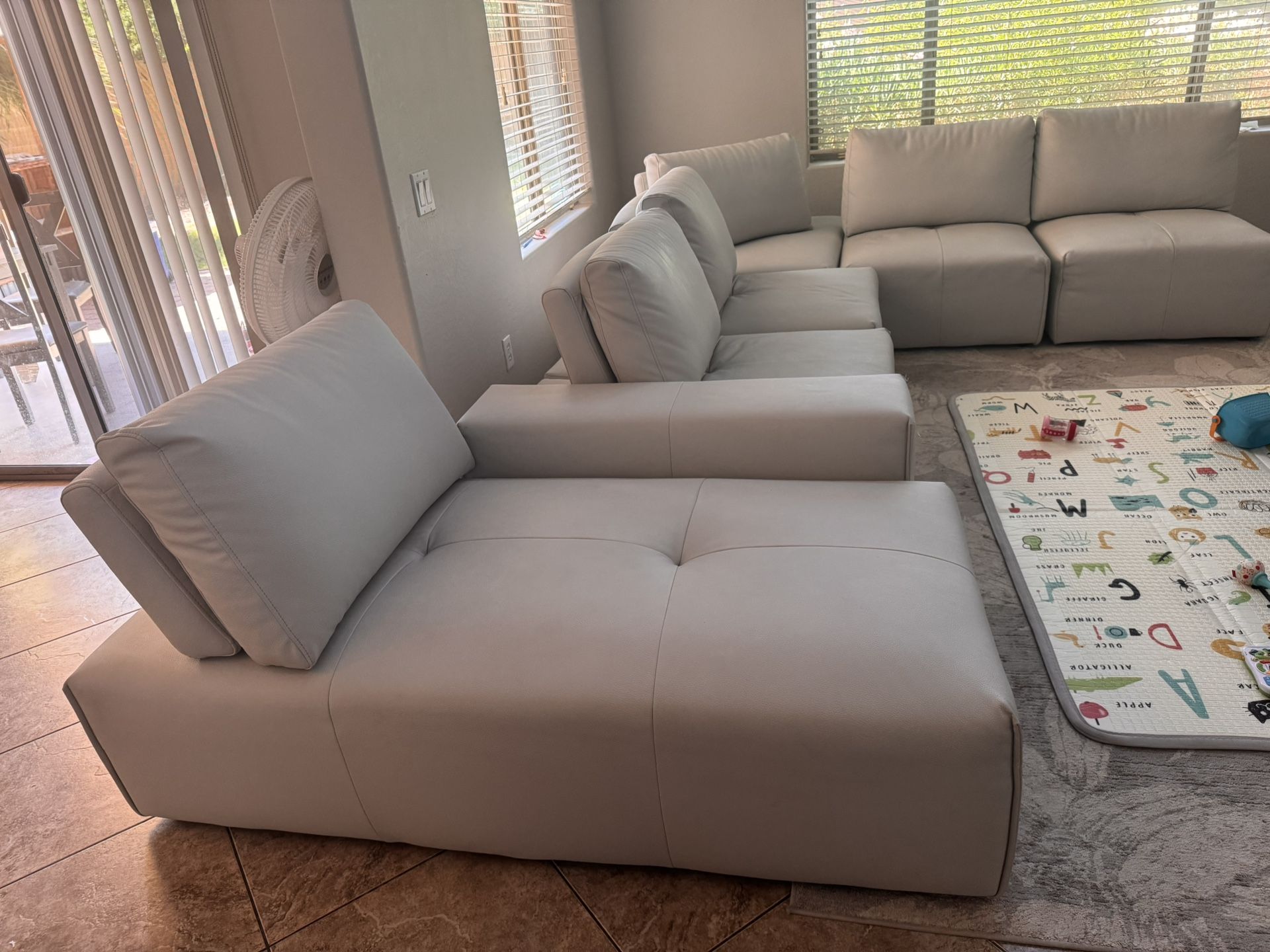 Sectional Sofa (Laf chair, wedege chaise Armless chair)