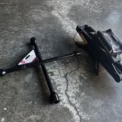 Lug Wrench And Car Jack
