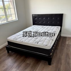 New Queen Bed Frame With Mattress 
