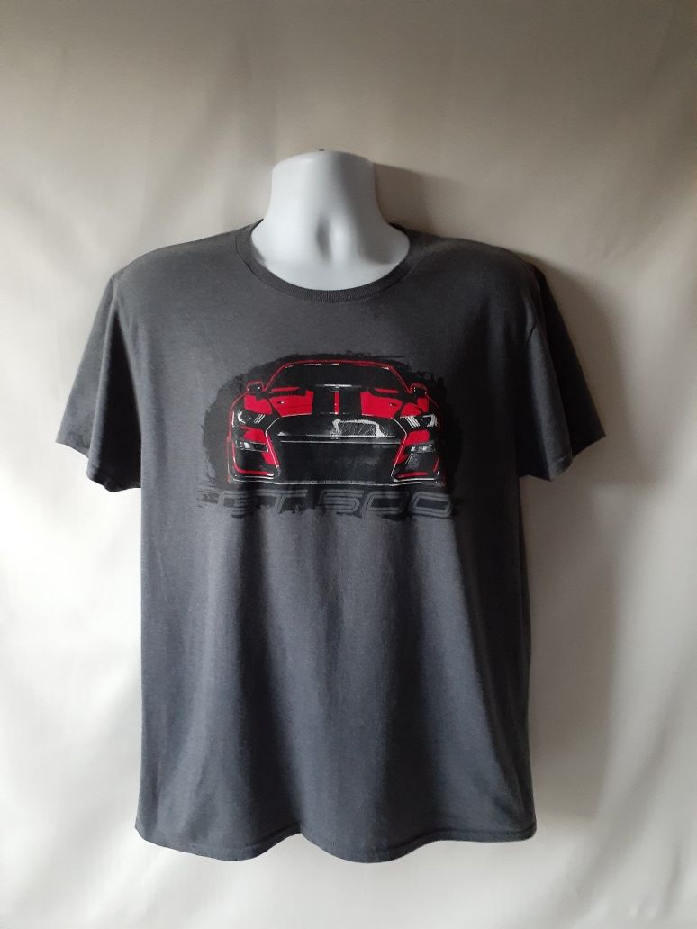 Ford Shelby GT500 men's grey graphic short sleeve t-shirt size L