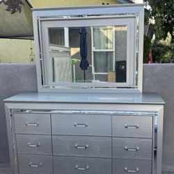 Dresser, Night Stand And Bed