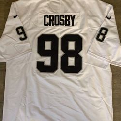 Raiders White Jersey Away Maxx Crosby 98