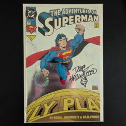 1993 Adventures of Superman #505 Signed Doug Hazlewood Sun Con 1996 NM 9.0+