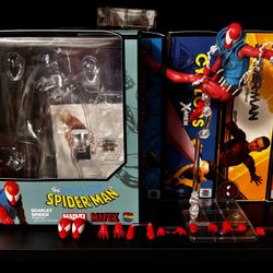 Authentic MAFEX No.186 Scarlet Spider (Comic Ver.) - Complete w/ Box