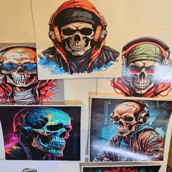 Chill Skeleton Decals