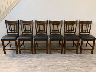 Set of 6 Counter Height Bar Stools