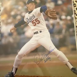 Orel Hershiser 16 X20 Autographed Picture Dodgers