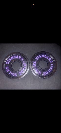 Standard plates 2 1/2 lbs