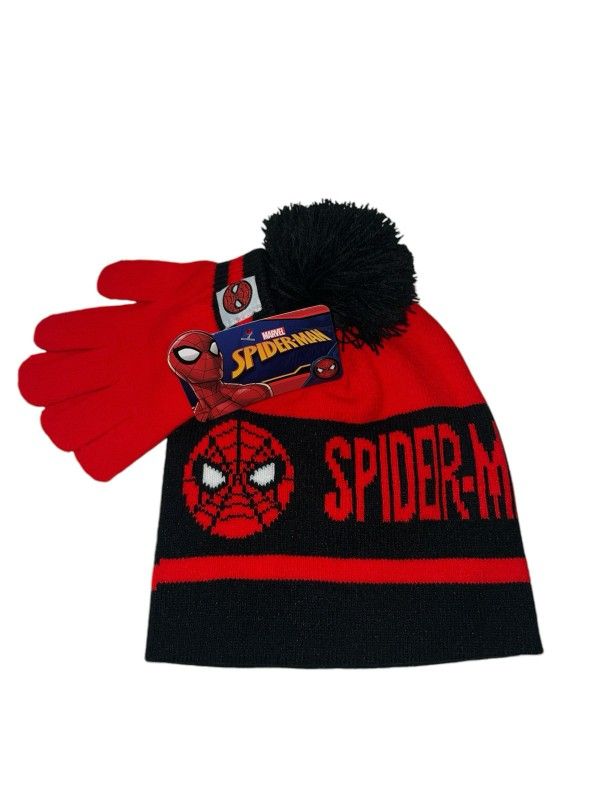 NWT Marvel, Spider-Man beanie and gloves set 
