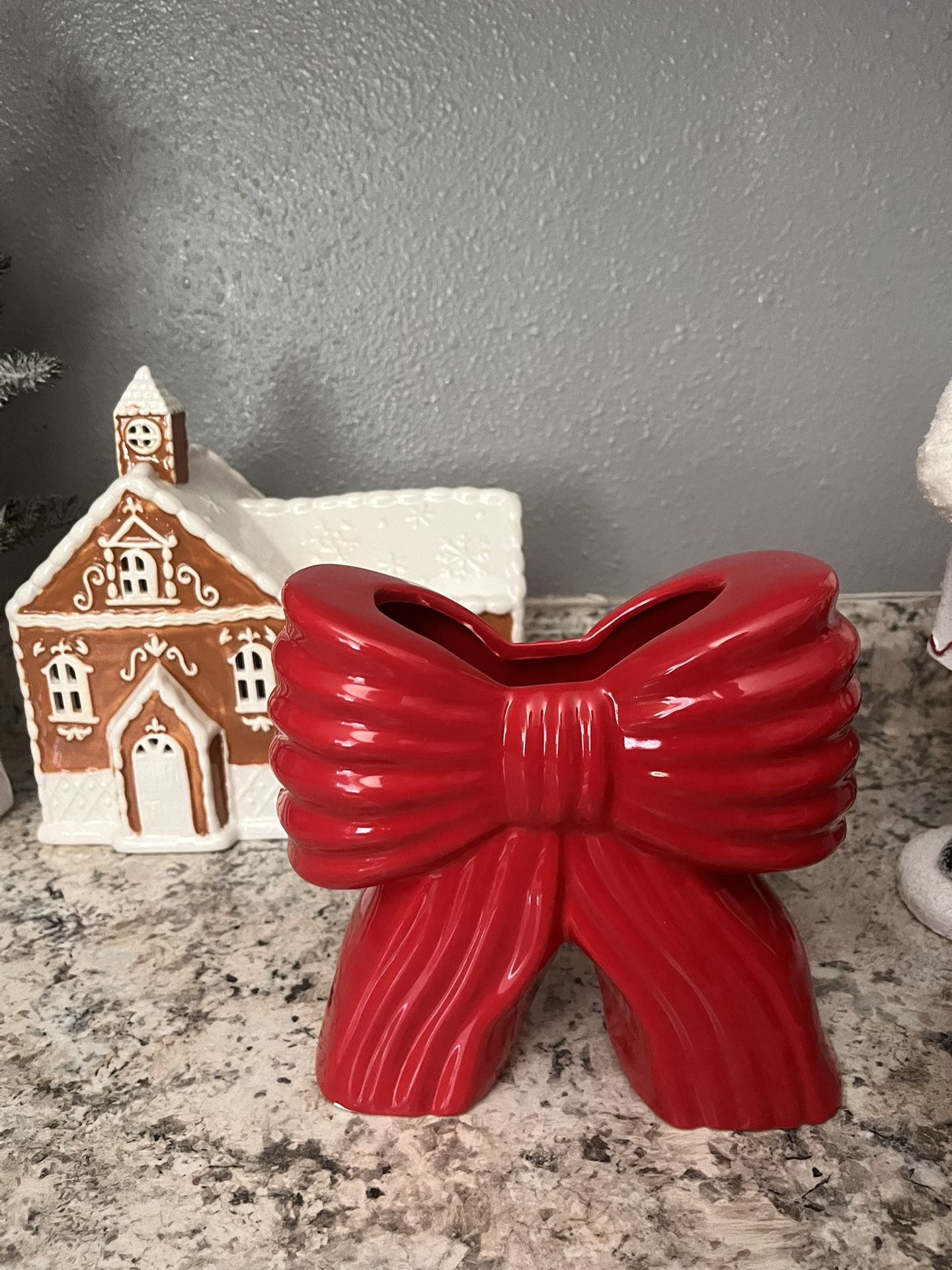 Christmas Bow Flower Vase