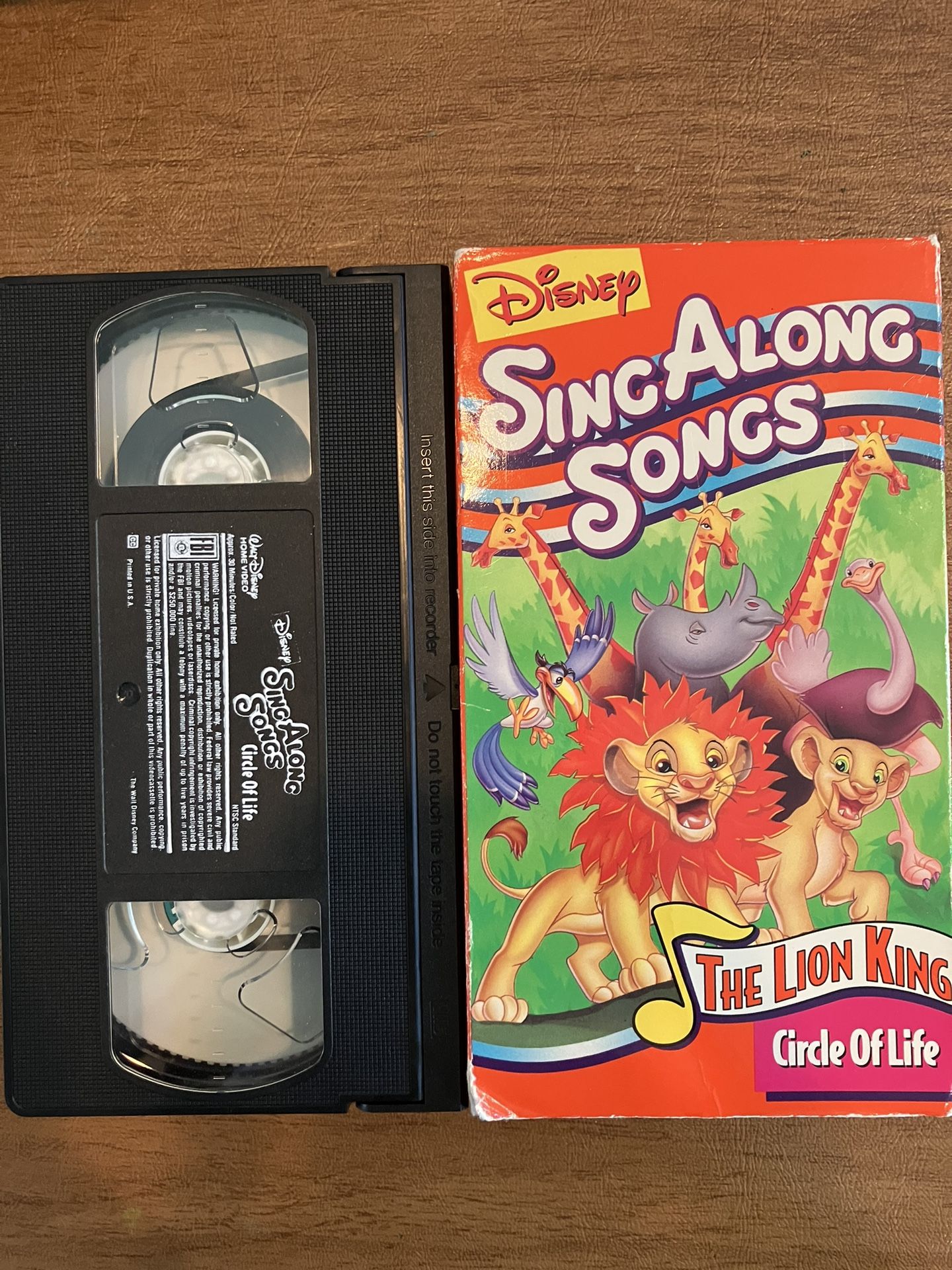 Disney Sing Along Songs The Lion King Circle Of Life VHS