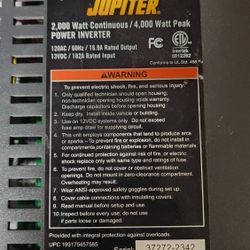 Power Inverter 2000 Watt Peak at 4000 Watt