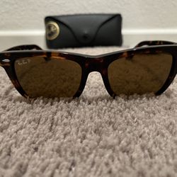 Rayban Wayfarer Sunglasses Polarized Tortoise Brown Frame Ray-Ban