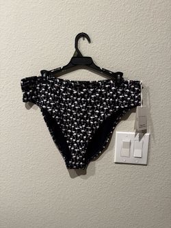 Free Assembly Womens XL (16-18) Black Flamingo Bikini Swim Bottom Lined Mesh