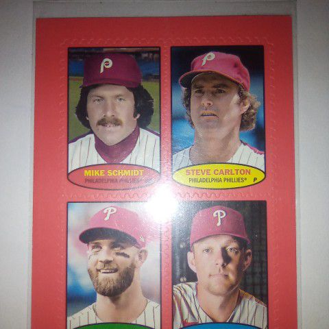 2023 Topps Baseball Stamps Card Red Phillies Variation