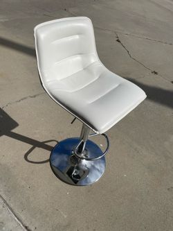 white leather adjustable height chair