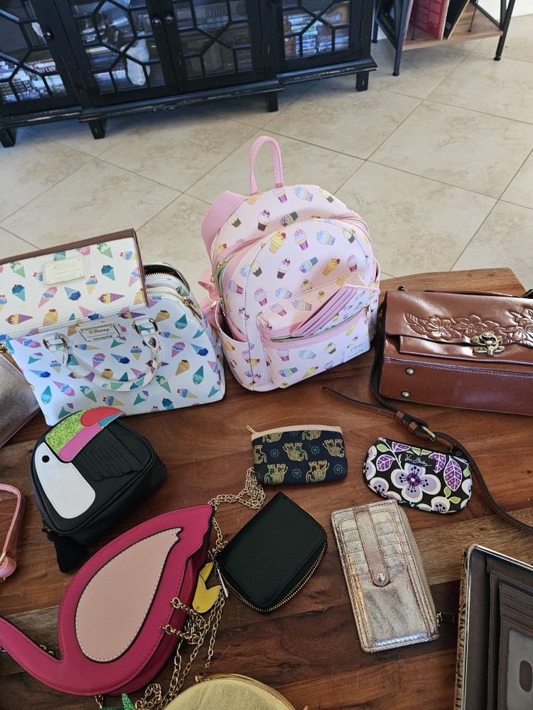 Lot Of Assorted Bags And Wallets