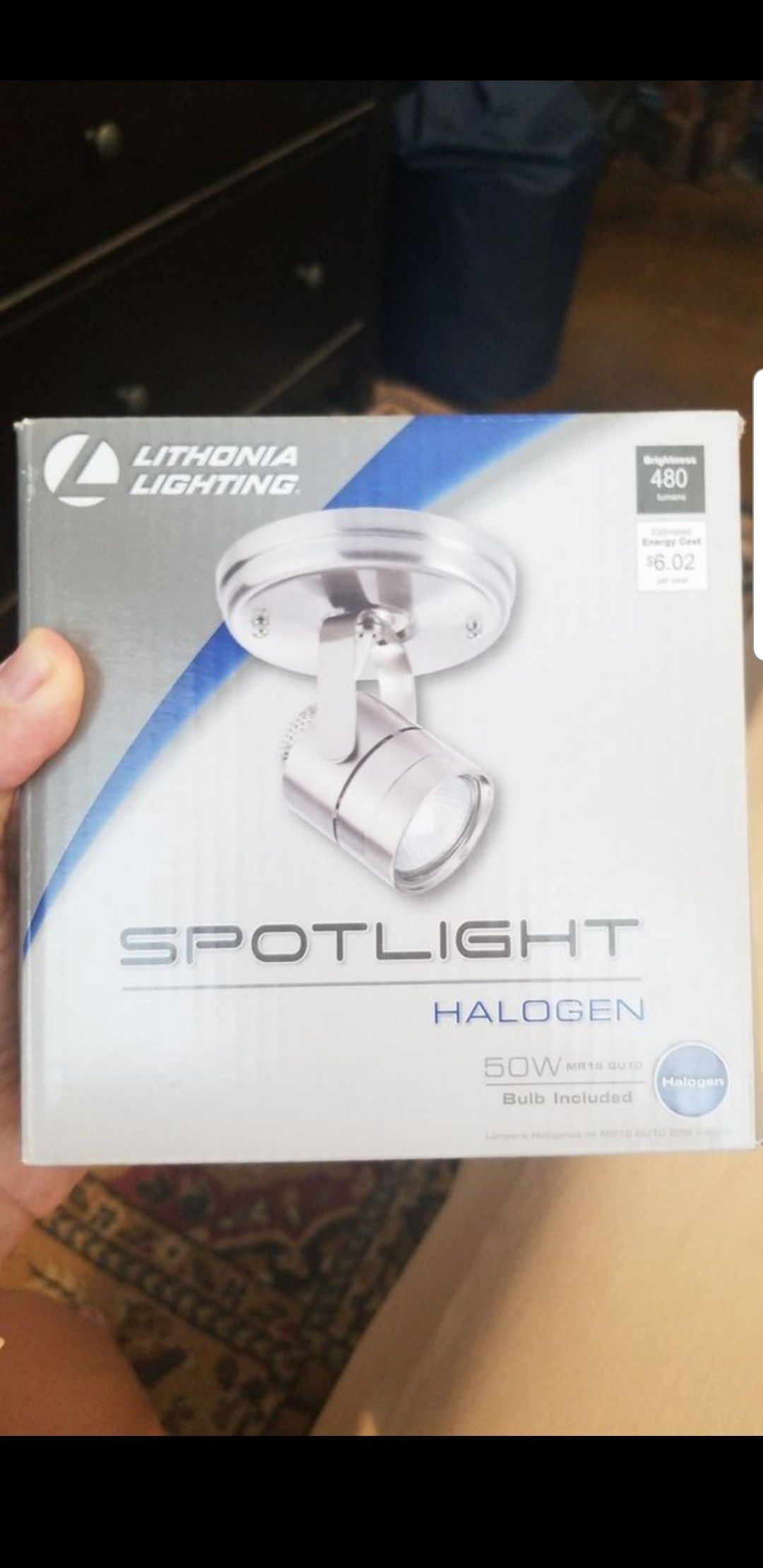 Brushed nickel light fixture - still in box, never used