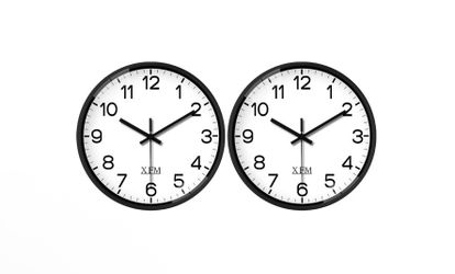 2 Pack 8” Black Wall Clock
