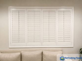 Basswood Shutters, Hidden Rod Clearview, Custom Made, Installation Included | 909-681-7003