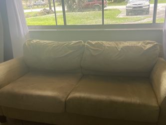 Olive Microfiber Love Seat