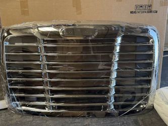 LV-8783E 2008-2017 Freightliner Cascadia, Front Bumper Radiator Grille Screen Painted Chrome