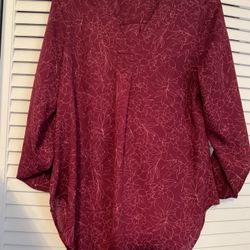 Apt 9 Size S Burgundy Blouse