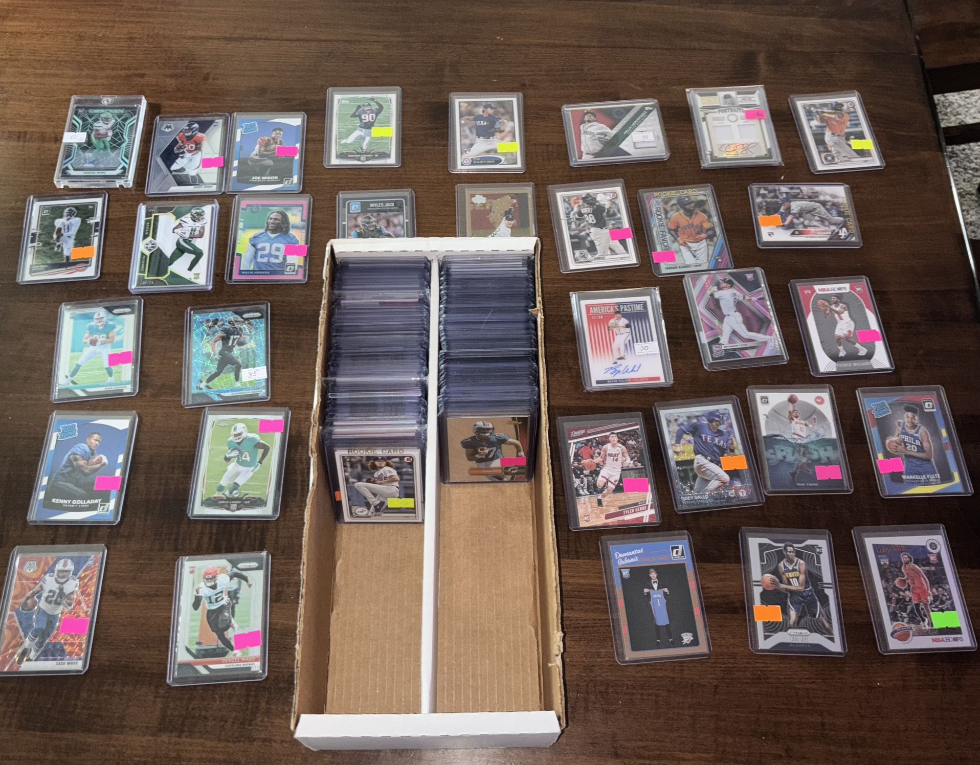 NBA, NFL, MLB Rookie, Auto And Jersey Card Lot