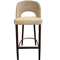 New modern Bar Stool With Wooden Legs And Round Back