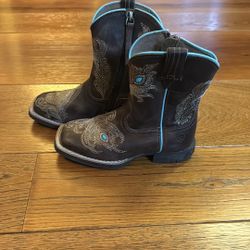 Ariat Children’s Youth Bright Eyes II Brown Square Toe Western Cowboy Boot