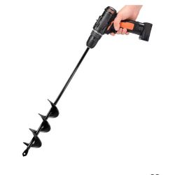  Drill Bit for Planting 1.6x16.5inch Extended Length Garden Auger Spiral Drill Bit for Planting Bulbs Flowers,Post Hole Digger for 3/8”Hex Drill