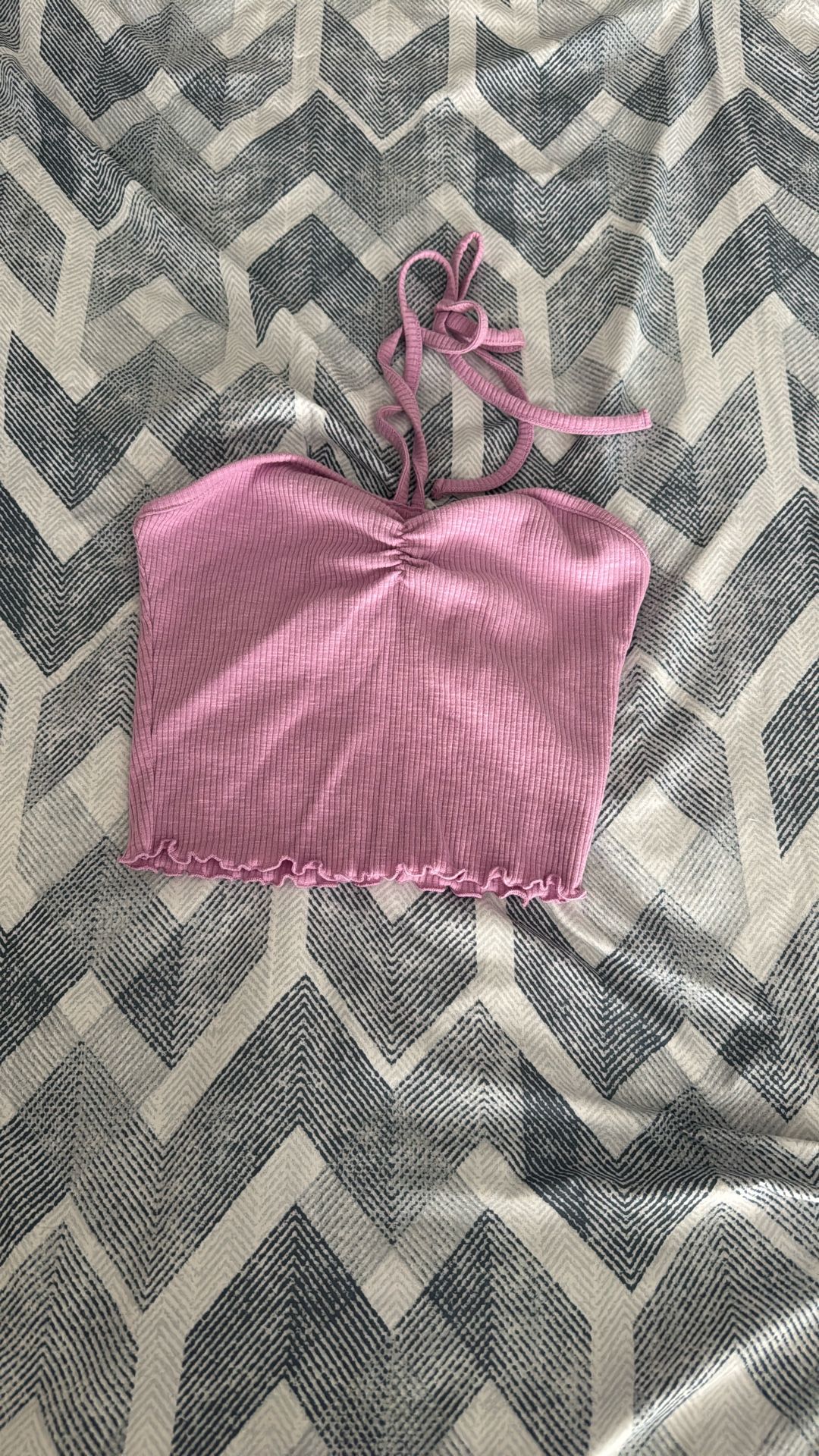 Pink halter top , generic medium 