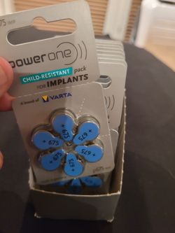 54 Power One Implant Plus Size 675P batteries