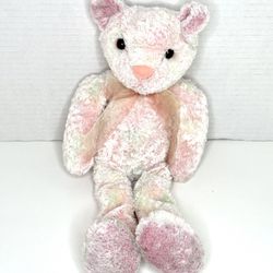 Vintage 2001 Commonwealth Toy & Novelty Co., Inc. “13-inch Pastel Pink Tie Dye Kitty” Stuffed Plush