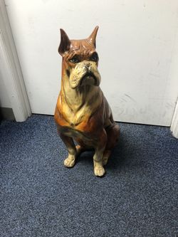 Boxer Resin Sculpture 70yrs Old Beautiful Piece