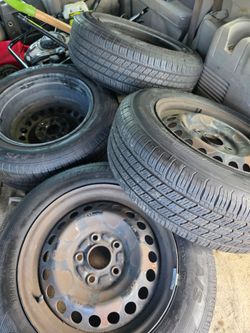 Used Tires on Steel Wheels Set