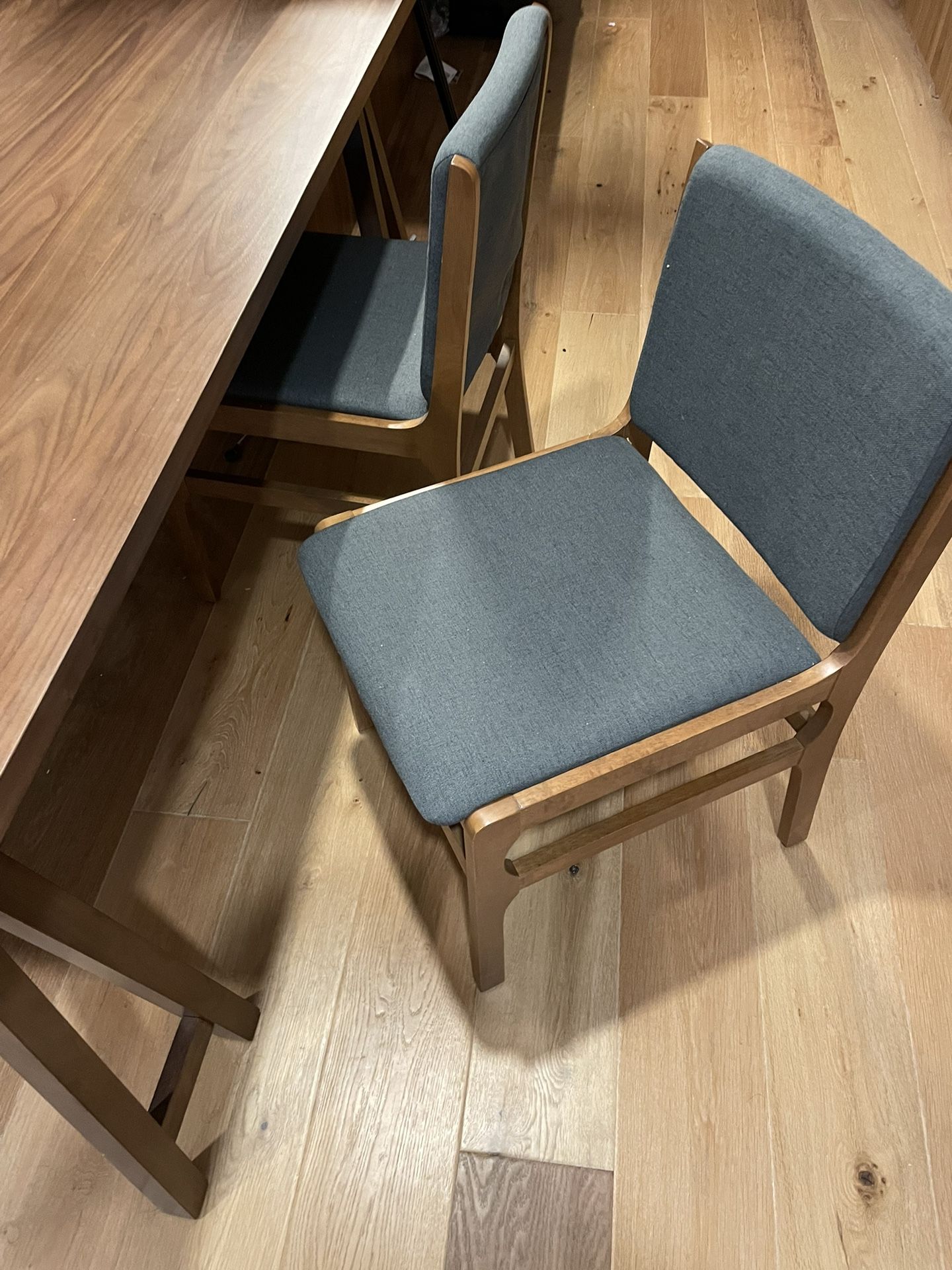 Solid Wood Dining Table & 6 Dining Chairs