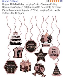 17th Birthday Swirls