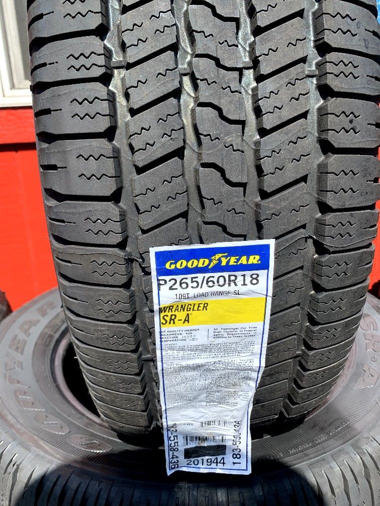 Set of brand new tires 265/60R18 Goodyear wrangler for only $650 all four for  Sale in Bellflower, CA - OfferUp