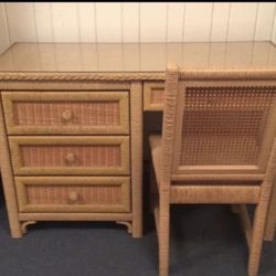 Henry Link Wicker Desk and Chair